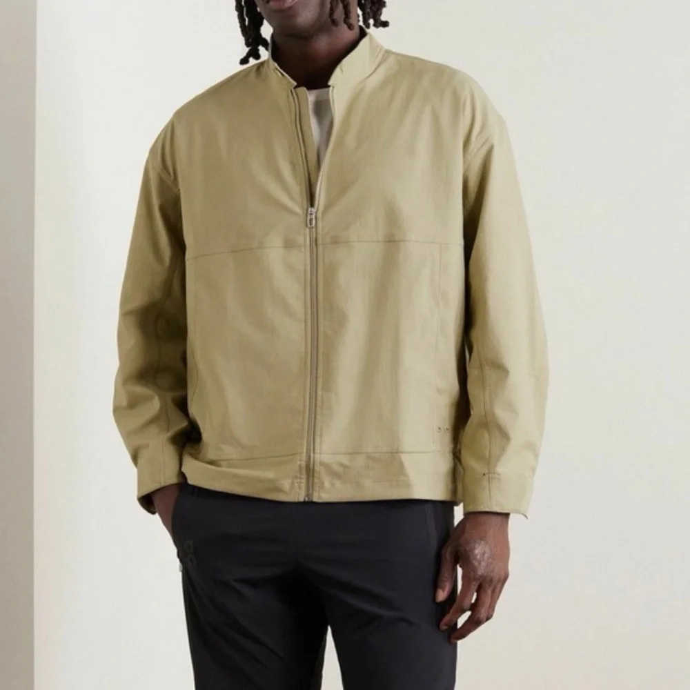 Lululemon Men’s Twill Full Zip Moto Jacket Compass Khaki XL NWT - Picture 9 of 12